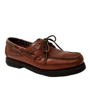 Timberland Mens Echo Bay Boat Shoes Sz 9.5 Leather Classic 2 Eye Loafer Mocassin